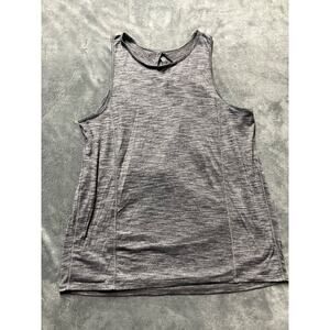 Lulúlemon Tank Top Woman’s Sz S Grey Split Back Active Running Workout Yoga Gym